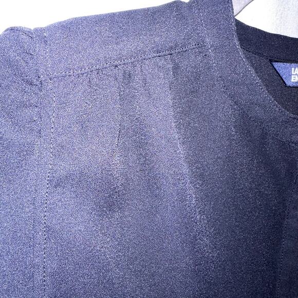 Lands End Womens Shirt Black size 4 100% Cotton Oeko-Tex Tunic Popover Top Black - Picture 4 of 9